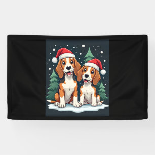 Beagle Christmas Dog Owner Xmas Holiday Pajama Lon Banner