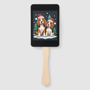 Beagle Christmas Dog Owner Xmas Holiday Pajama Lon Hand Fan