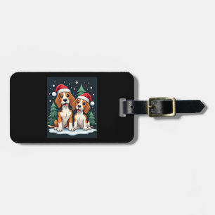 Beagle Christmas Dog Owner Xmas Holiday Pajama Lon Luggage Tag