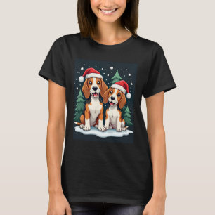 Beagle Christmas Dog Owner Xmas Holiday Pajama Lon T-Shirt