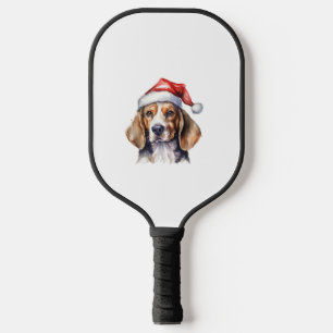 Beagle Christmas Dog Pickleball Paddle
