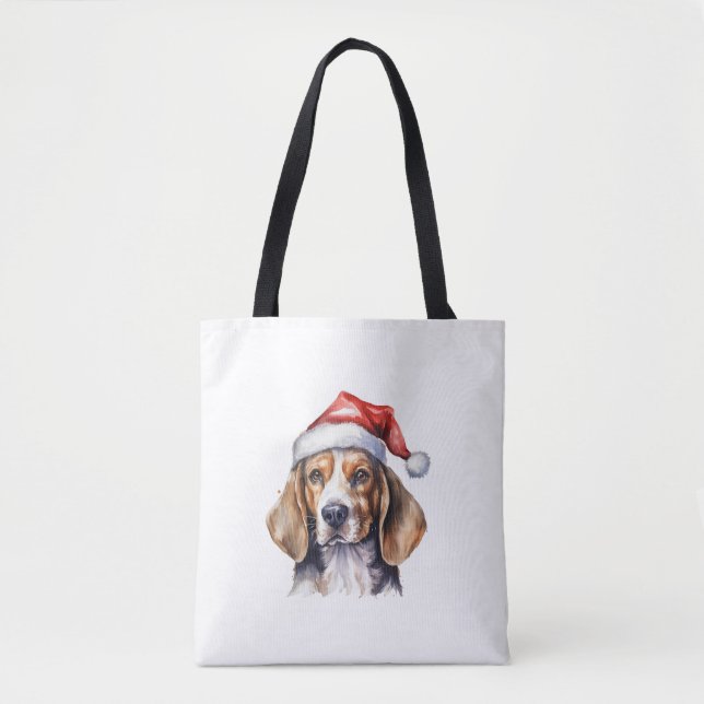 Beagle Christmas Dog  Tote Bag (Front)
