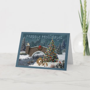 Beagle Christmas Evening Greeting Card