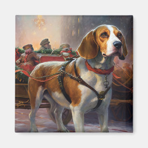 Beagle Christmas Festive Season Magnet