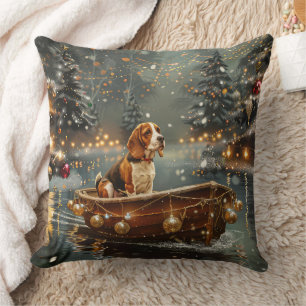 Beagle Christmas Festive Voyage Cushion