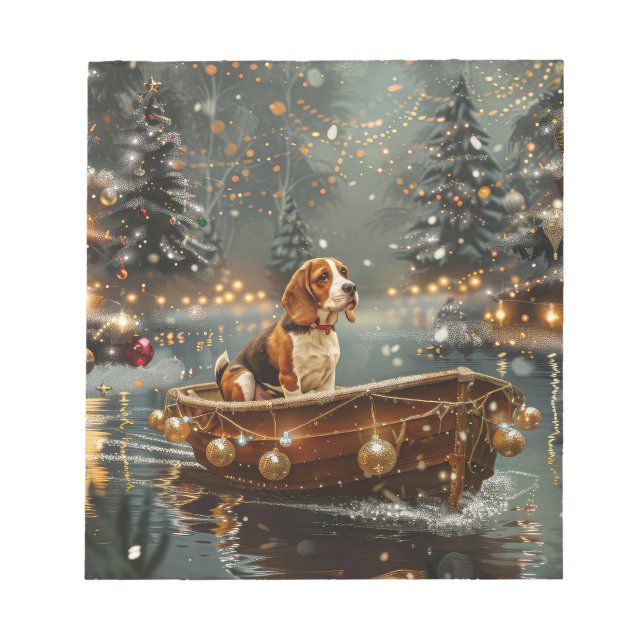 Beagle Christmas Festive Voyage Notepad (Front)
