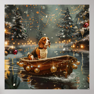 Beagle Christmas Festive Voyage Poster