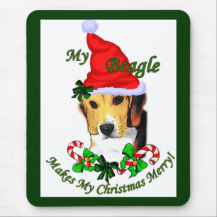 Beagle Christmas Gifts Mouse Pad