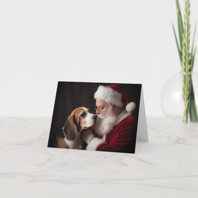 Beagle Christmas Holiday Card (Front)