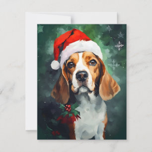 Beagle Christmas Holiday Card