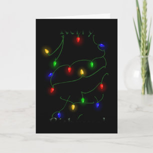 Beagle Christmas Lights Holiday Card