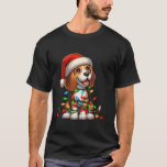 Beagle Christmas Lights Santa Hat Boys Girls Kids T-Shirt<br><div class="desc">Beagle Christmas Lights Santa Hat Boys Girls Kids</div>