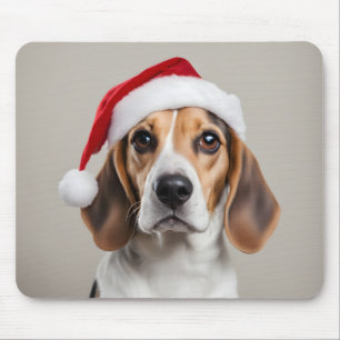 Beagle Christmas Mouse Pad