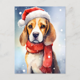 Beagle Christmas Postcard