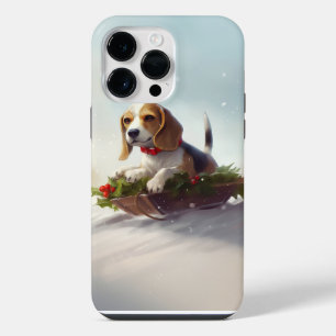 Beagle Christmas snow winter iPhone 14 Pro Max Case