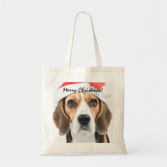 Beagle Christmas Tote Bag (Front)