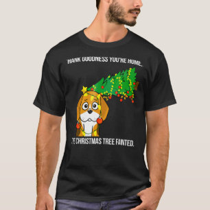 Beagle Christmas Tree Fainted Dog T-Shirt