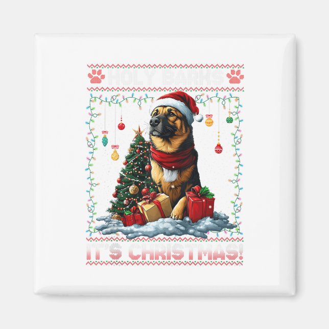 Beagle Christmas Tree Lights Decorations Dog Lover Magnet (Front)