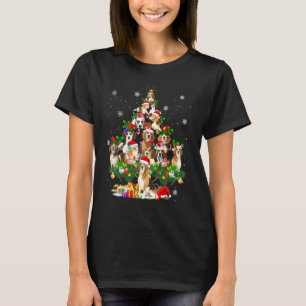 Beagle Christmas Tree Lights Dog Xmas T-Shirt