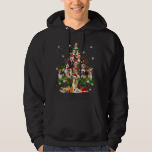 Beagle Christmas Tree Lights Funny Dog Xmas Gift Hoodie