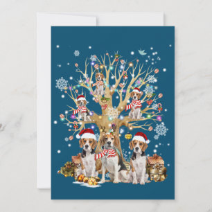 Beagle Christmas Tree Ornament For Dog Lover Invitation