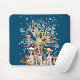 Beagle Christmas Tree Ornament For Dog Lover Mouse Pad