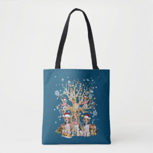 Beagle Christmas Tree Ornament For Dog Lover Tote Bag