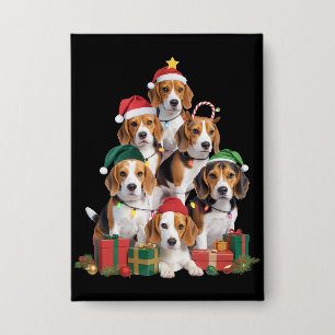 Beagle Christmas Tree With Santa Hat Dog Mom Dogs