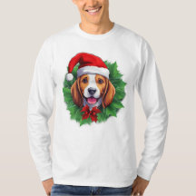 Beagle Christmas wreath shirt