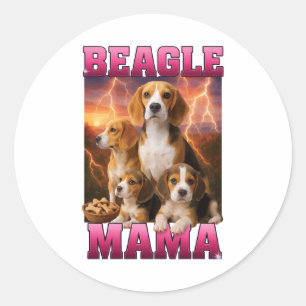 Beagle classic round sticker