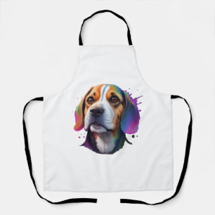 beagle colourful apron