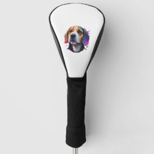 beagle colourful golf head cover
