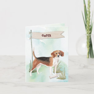 Beagle Congratulations on New Dog Note Card