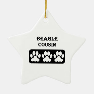Beagle Cousin Ceramic Ornament