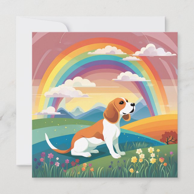 Beagle Custom Dog Name Rainbow Bridge Sympathy (Front)