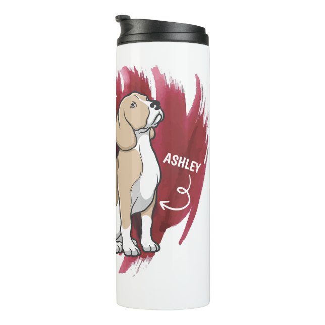 Beagle Cute Gift for Dog Dad Dog Mum Thermal Tumbler (Rotated Right)
