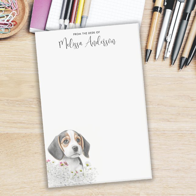 Beagle Cute Puppy Personalised Dog Lover Post-it Notes (Creator Uploaded)