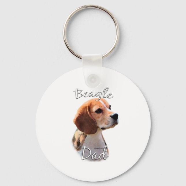 Beagle Dad 2 Key Ring (Front)