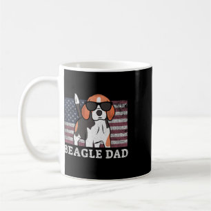 Beagle Dad American Flag 4th Of July Patriotic Bea Coffee Mug
