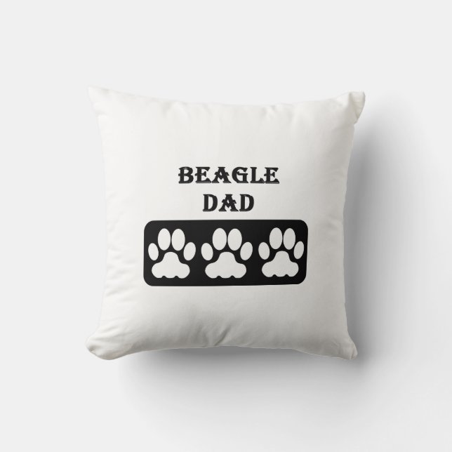 Beagle Dad Cushion (Front)