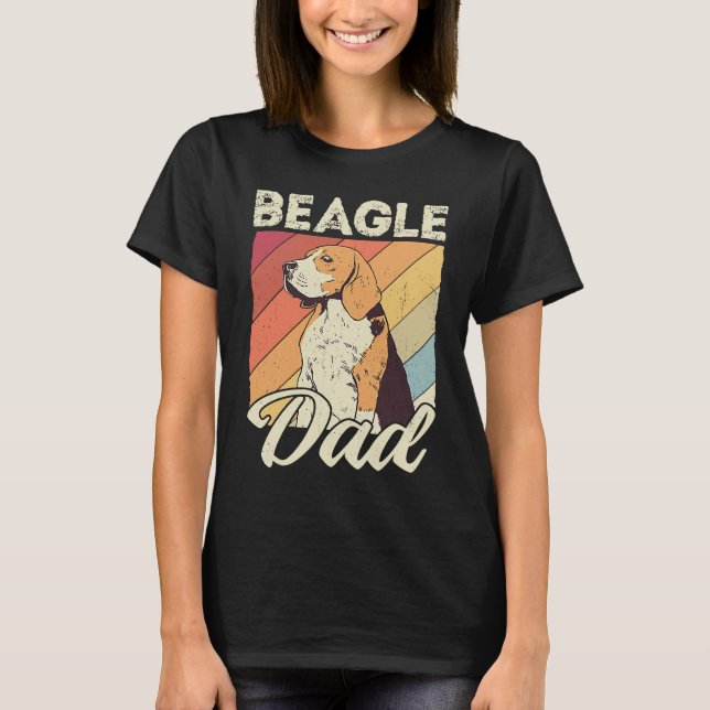 Beagle dad dog dad daddy master dogs beagle T-Shirt (Front)