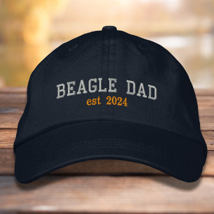 Beagle Dad Dog Dad Established Date Embroidered Hat