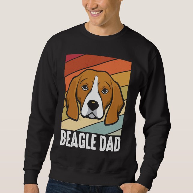 Beagle dad dog daddy daddy master walking sweatshirt (Front)