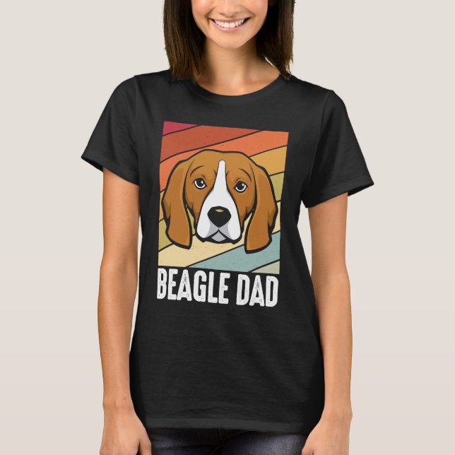 Beagle dad dog daddy daddy master walking T-Shirt (Front)
