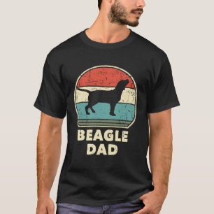 Beagle Dad Dog Men Vintage Beagle Dog Daddy T-Shirt