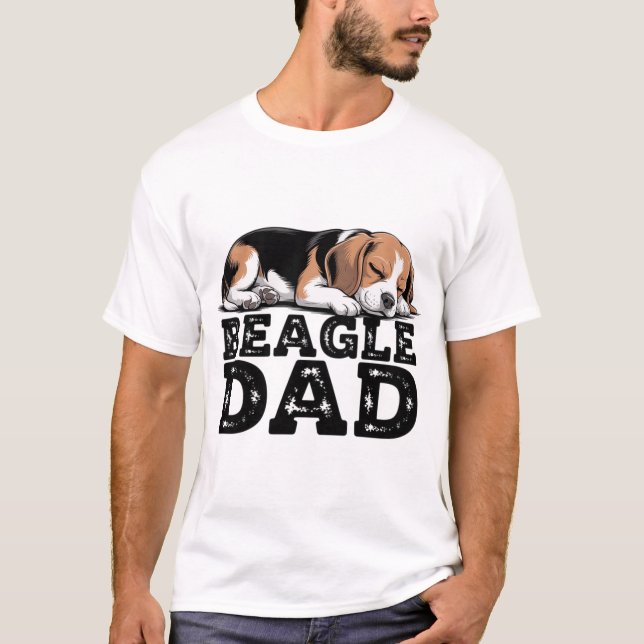 Beagle Dad Dog T-Shirt (Front)