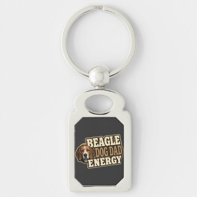  Beagle Dad Energy Keychain (Front)