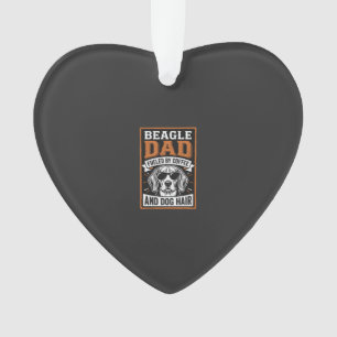 Beagle Dad Fuelled by Coffee and Dog Hair Ornament