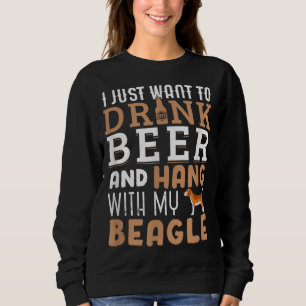 Beagle Dad Funny Father's Day Dog Lover Gift Beer Sweatshirt