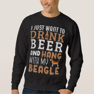 Beagle Dad Funny Father's Day Dog Lover Gift Beer Sweatshirt